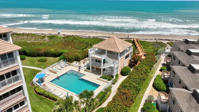 a view of an ocean and beach
