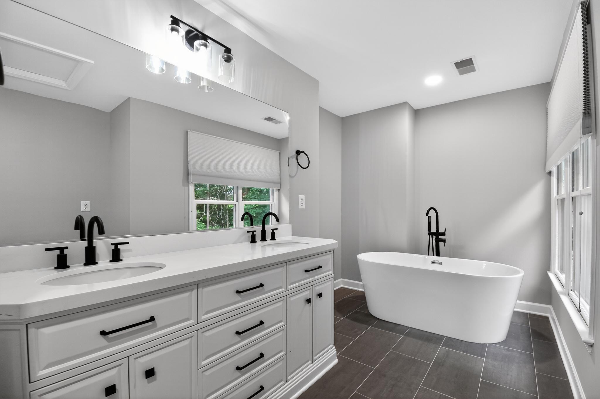 11728 Stuart Mill Road Oakton, VA 22124 - Photo 31 of 68 Sleek modern master bathroom retreat.