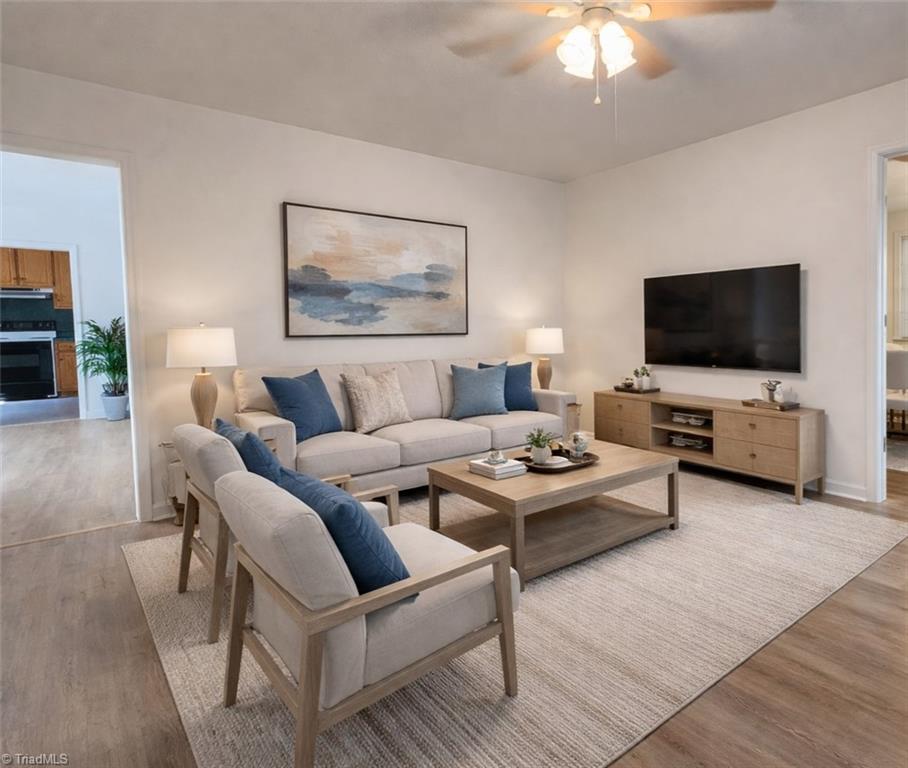 1141 Fieldcrest Road Eden, NC 27288 - Photo 2 of 18 Staged with AI - Living room