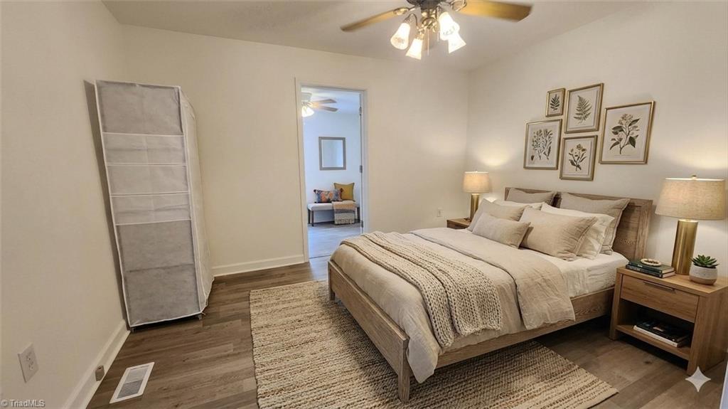 1141 Fieldcrest Road Eden, NC 27288 - Photo 5 of 18 Staged with AI - Bedroom