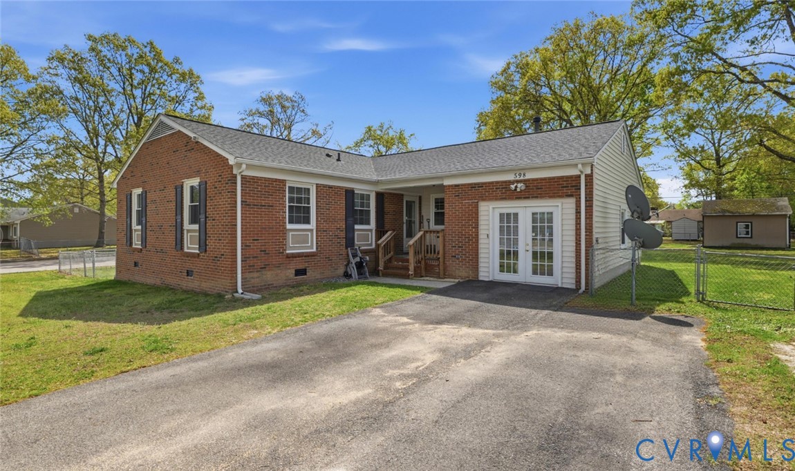 598 Old Wagner Road Petersburg, VA 23805 - Photo 2 of 43 Brick and siding exterior featuring a covered entr