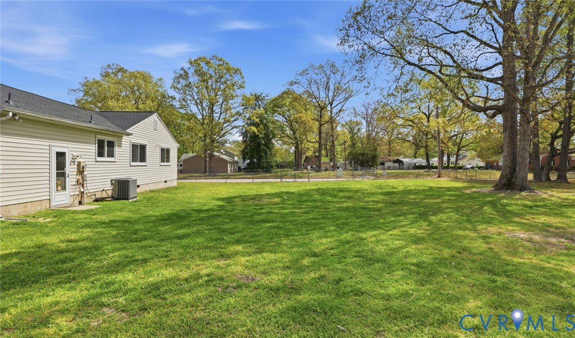 598 Old Wagner Road Petersburg, VA 23805 - Photo 37 of 43 Expansive green lawn with mature trees and a vinyl