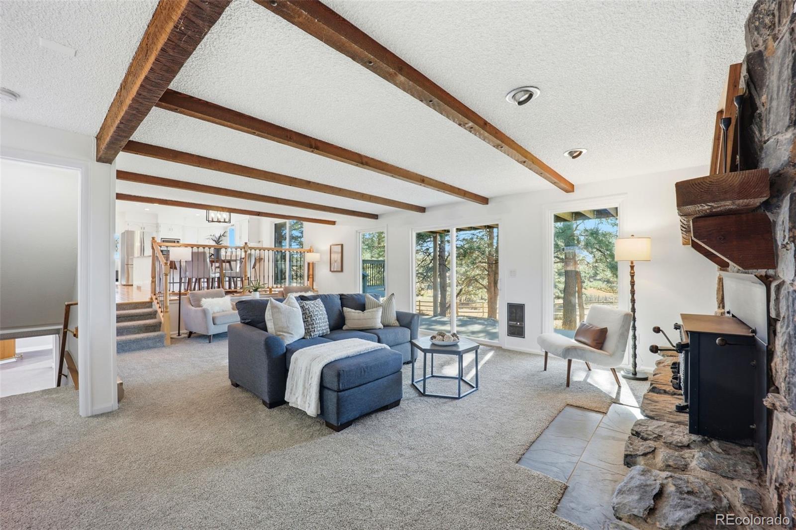 9212 East Tanglewood Road Franktown, CO 80116 - Photo 24 of 50 a living room with furniture and a large window