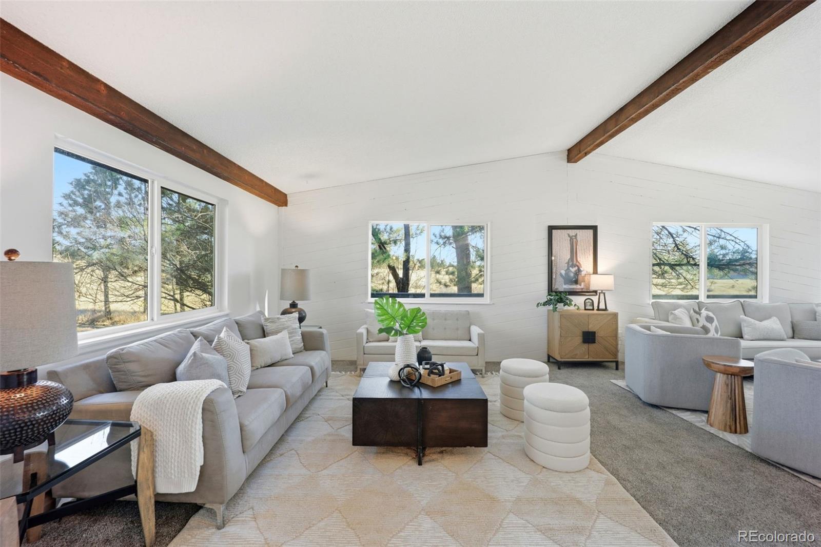 9212 East Tanglewood Road Franktown, CO 80116 - Photo 9 of 50 a living room with furniture and a large window