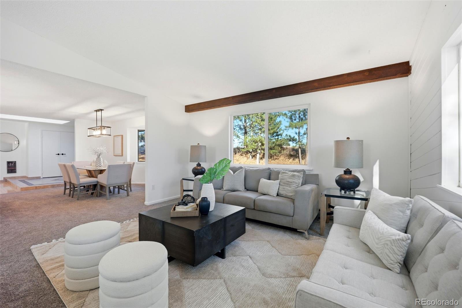 9212 East Tanglewood Road Franktown, CO 80116 - Photo 10 of 50 a living room with furniture and a large window