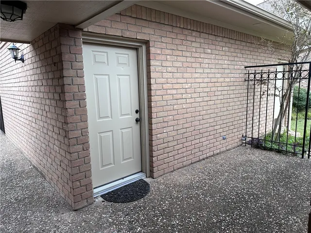 a view of a door of a house