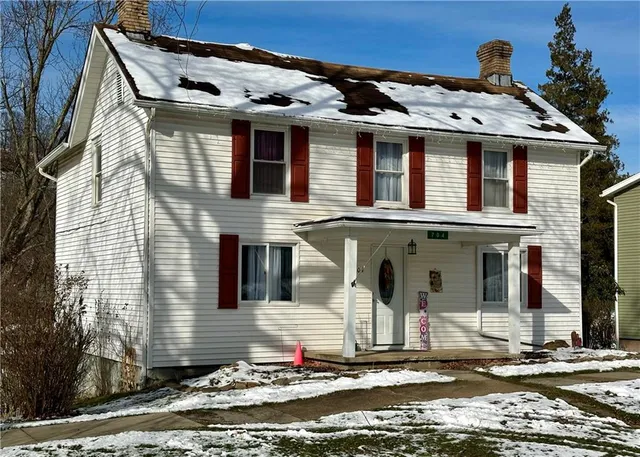 a front view of a house