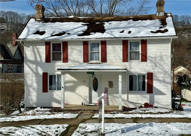 a front view of a house