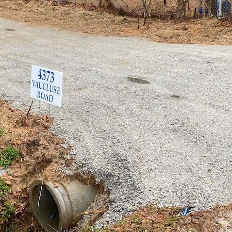 4373 Vaucluse Road Aiken, SC 29801 - Photo 3 of 25 newly installed driveway for property access