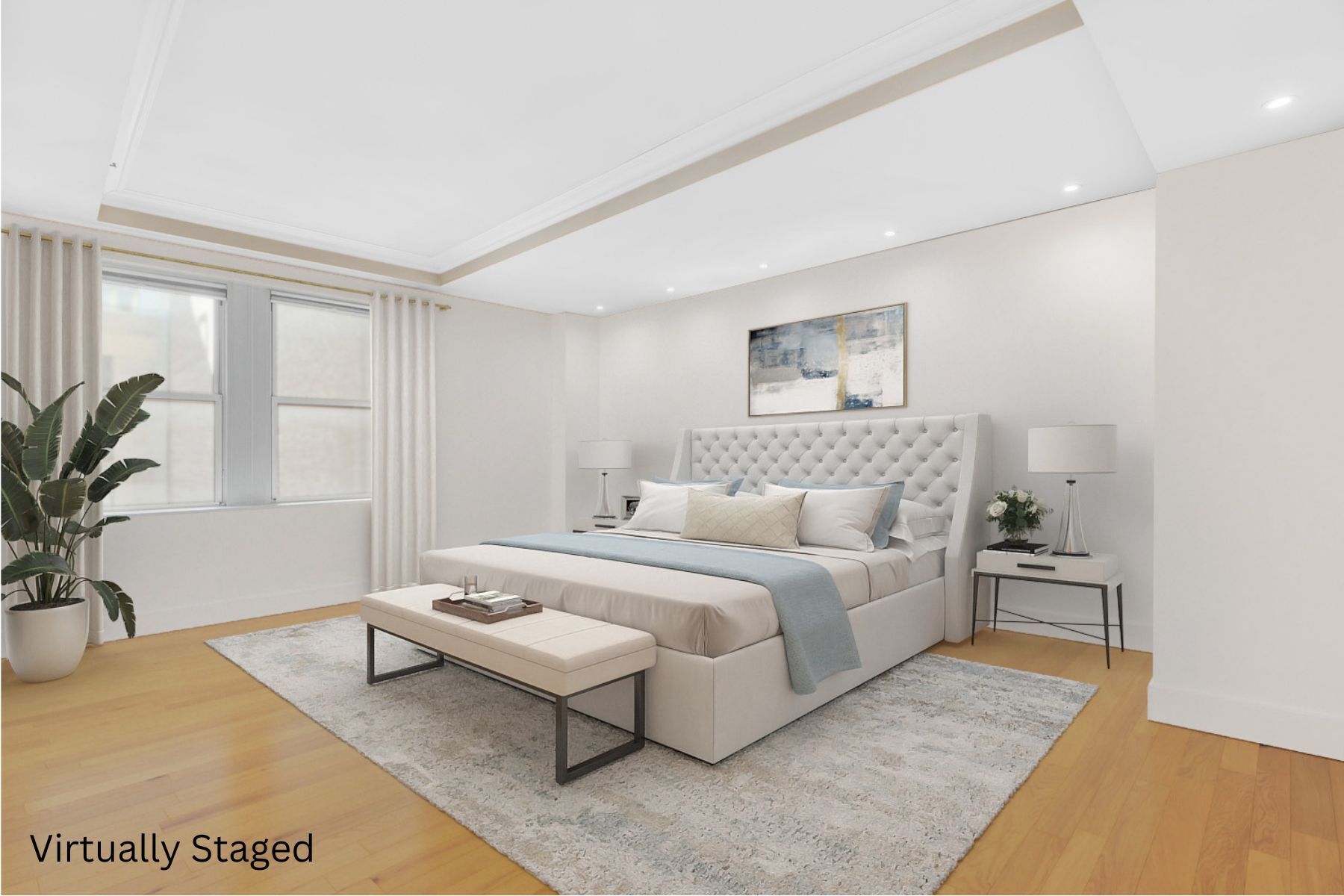 160 Central Park South, Unit 1015/1018 Manhattan, NY 10019 - Photo 2 of 15 a living room with furniture and a potted plant