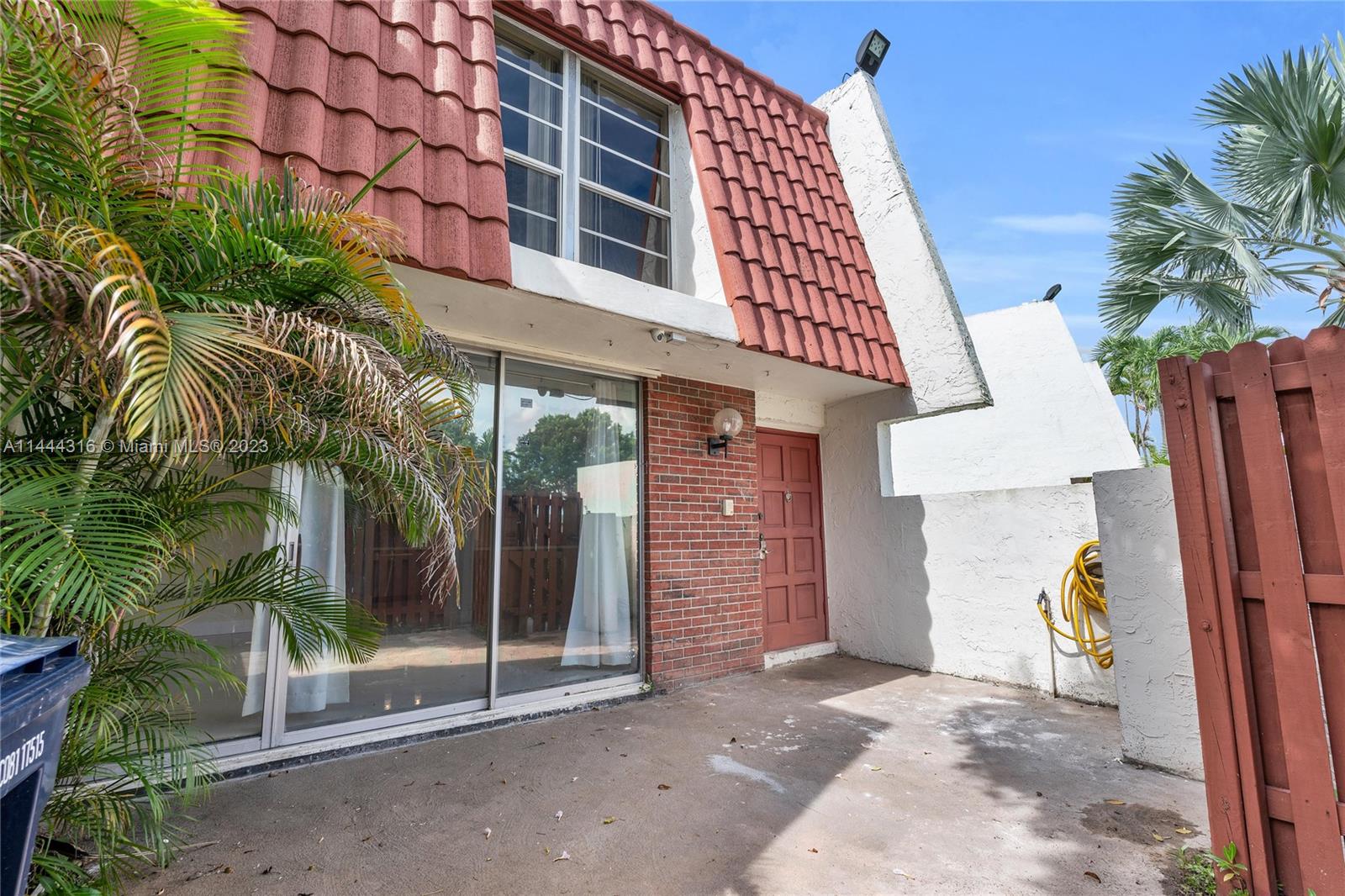 a view of a house with a patio