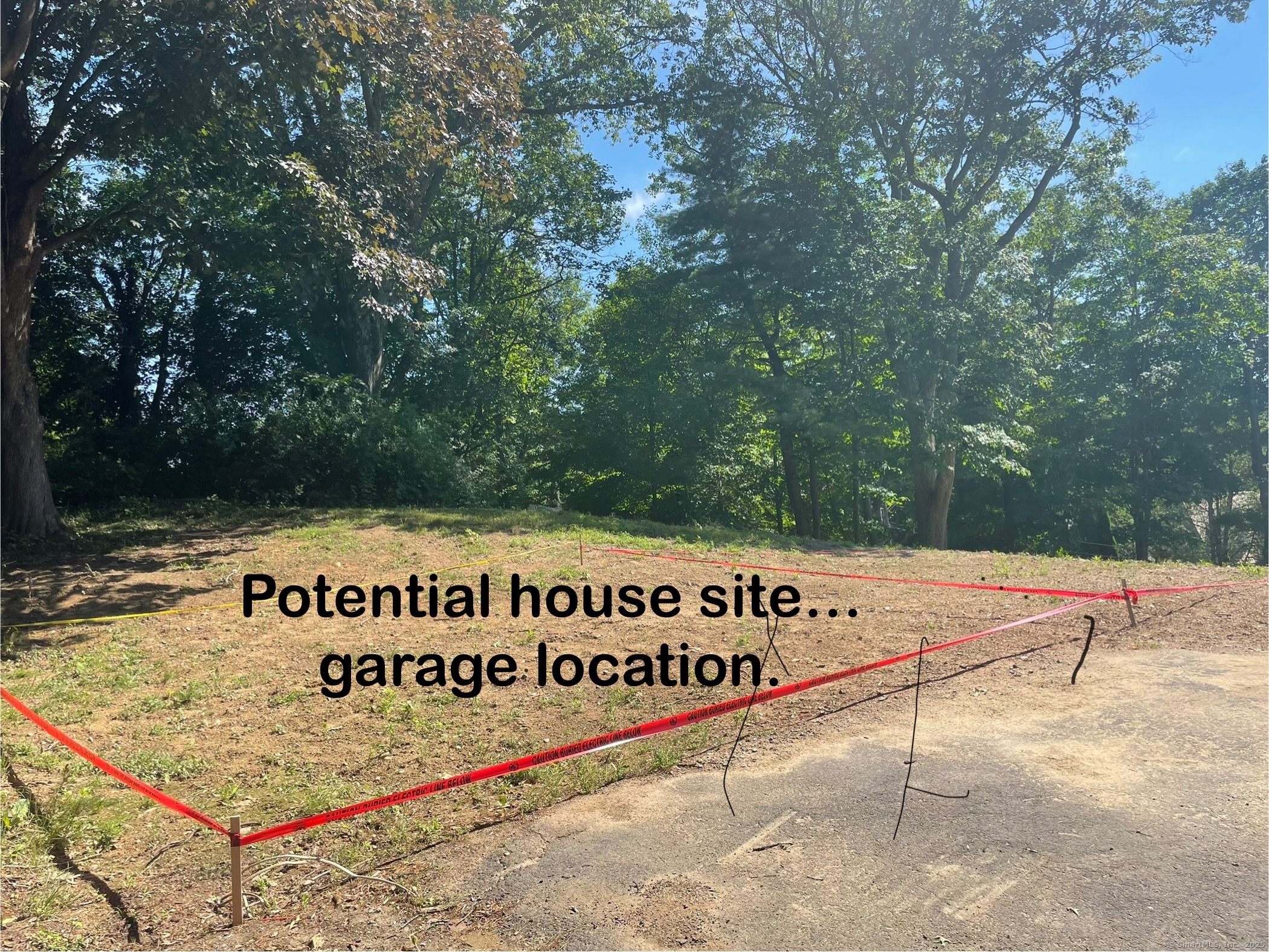 6 Stony Point Road Westport, CT 06880 - Photo 9 of 19 Area is marked out for garage placement.