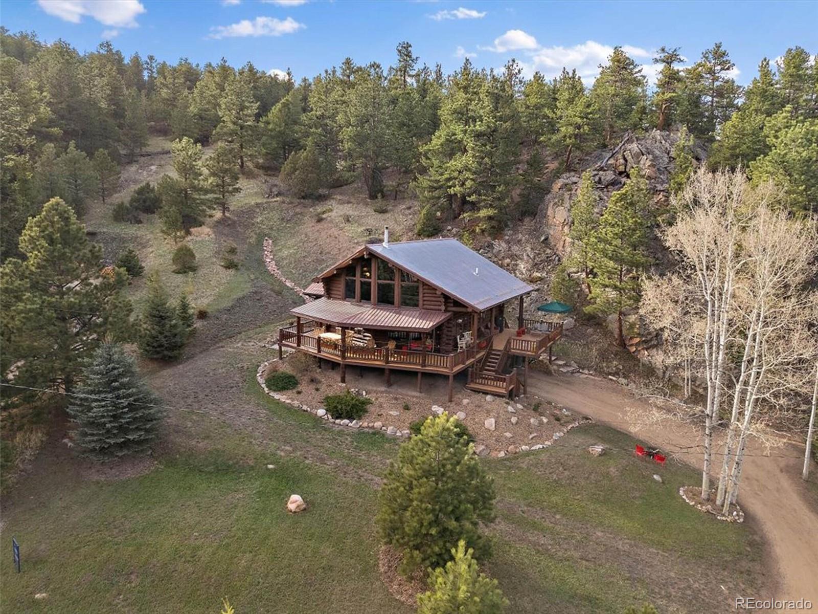 3602 Riverside Drive Lyons, CO 80540 - Photo 34 of 40 an aerial view of a house with mountain view