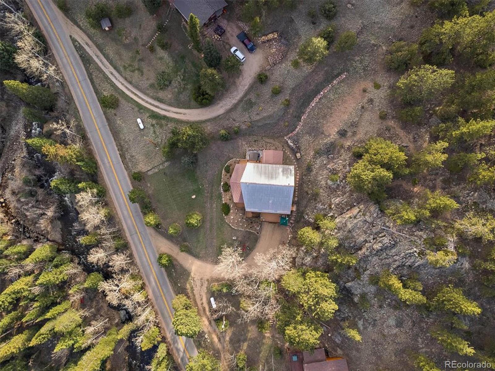 3602 Riverside Drive Lyons, CO 80540 - Photo 39 of 40 an aerial view of a house with outdoor space