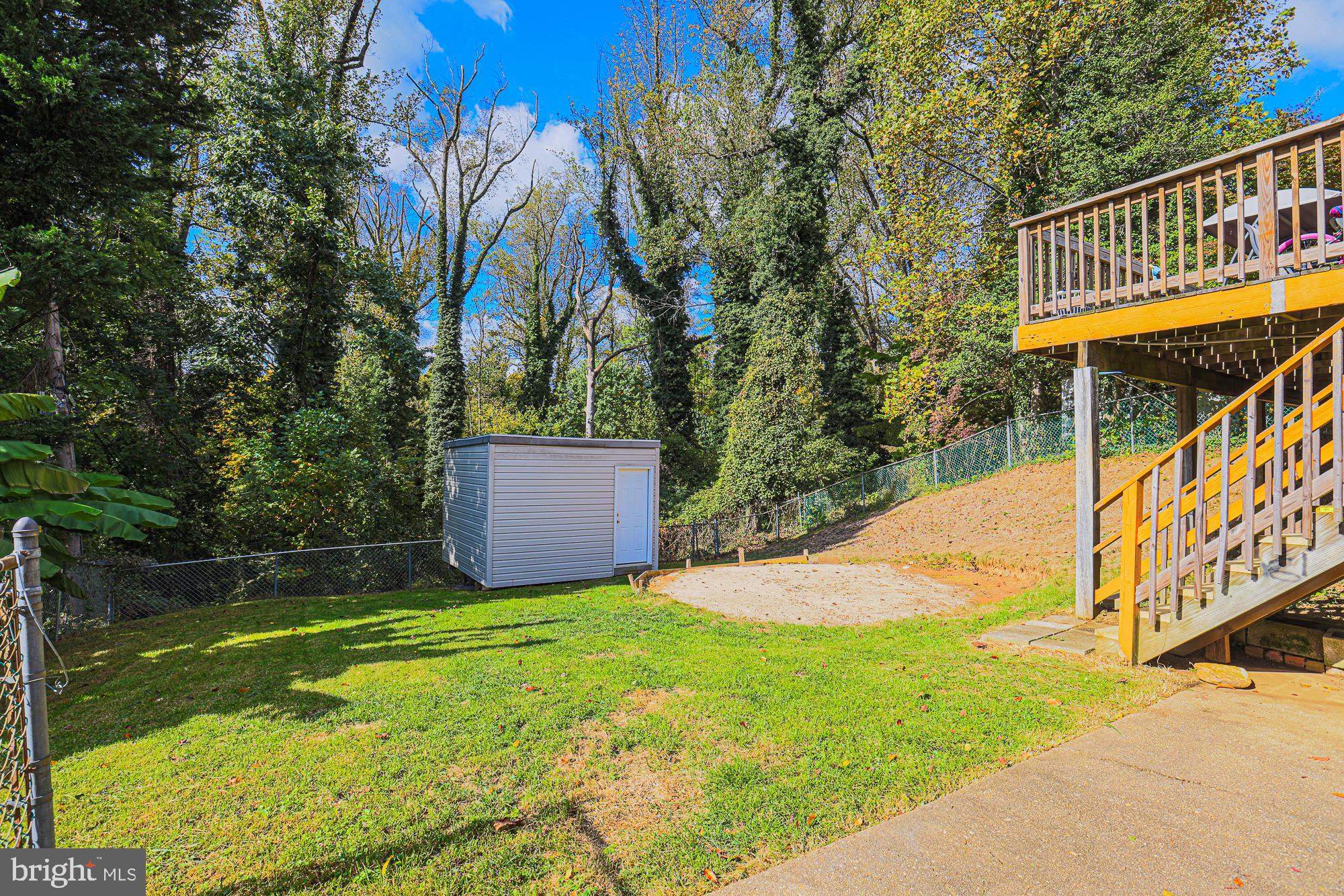 416 Nottingham Road Baltimore, MD 21229 - Photo 34 of 39 a view of a backyard with a deck