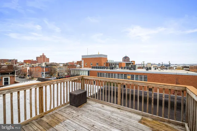 a view of city from a roof deck