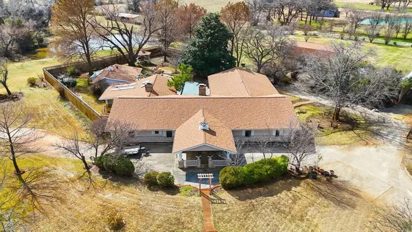 a aerial view of a house