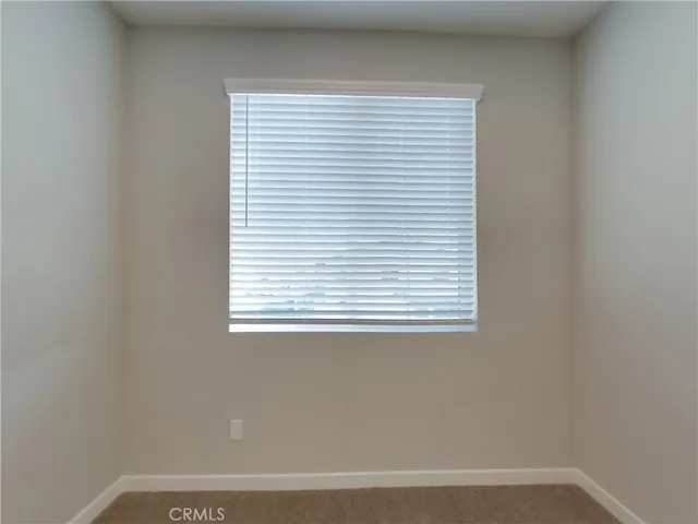 a view of a small space with a window