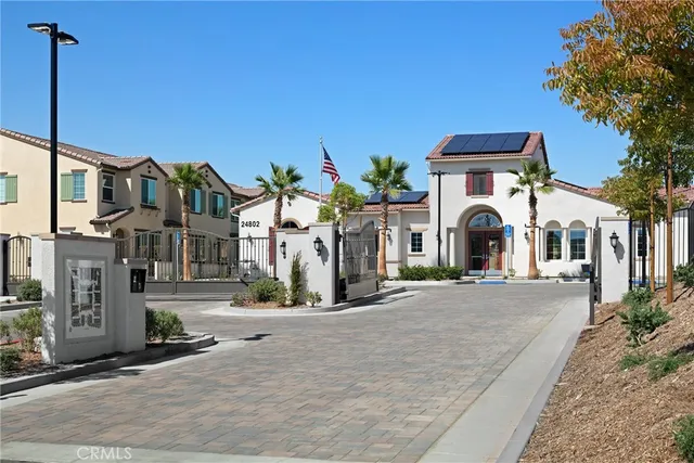 a view of a building with a street