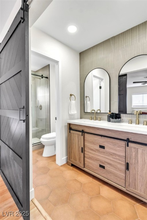 425 Golden Valley Drive Henderson, NV 89002 - Photo 34 of 48 Full bath featuring double vanity, a shower stall,