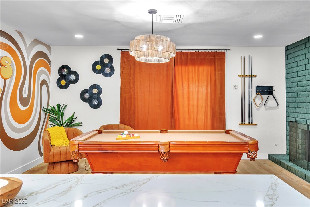 425 Golden Valley Drive Henderson, NV 89002 - Photo 4 of 48 Rec room with billiards, wood finished floors, a b