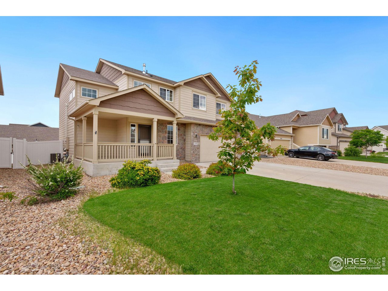 Welcoming covered front porch