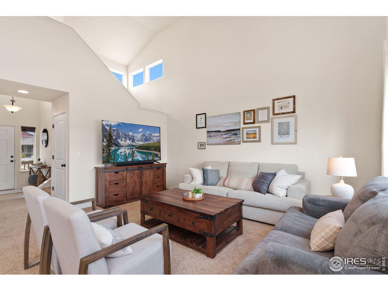 Large living room open to the second story