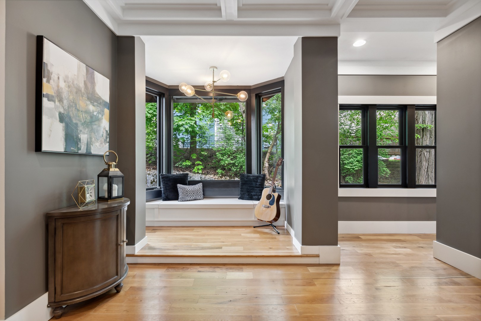 112 Beachway Drive Fox River Grove, IL 60021 - Photo 11 of 37 a view of a lobby with furniture and floor to ceiling windows