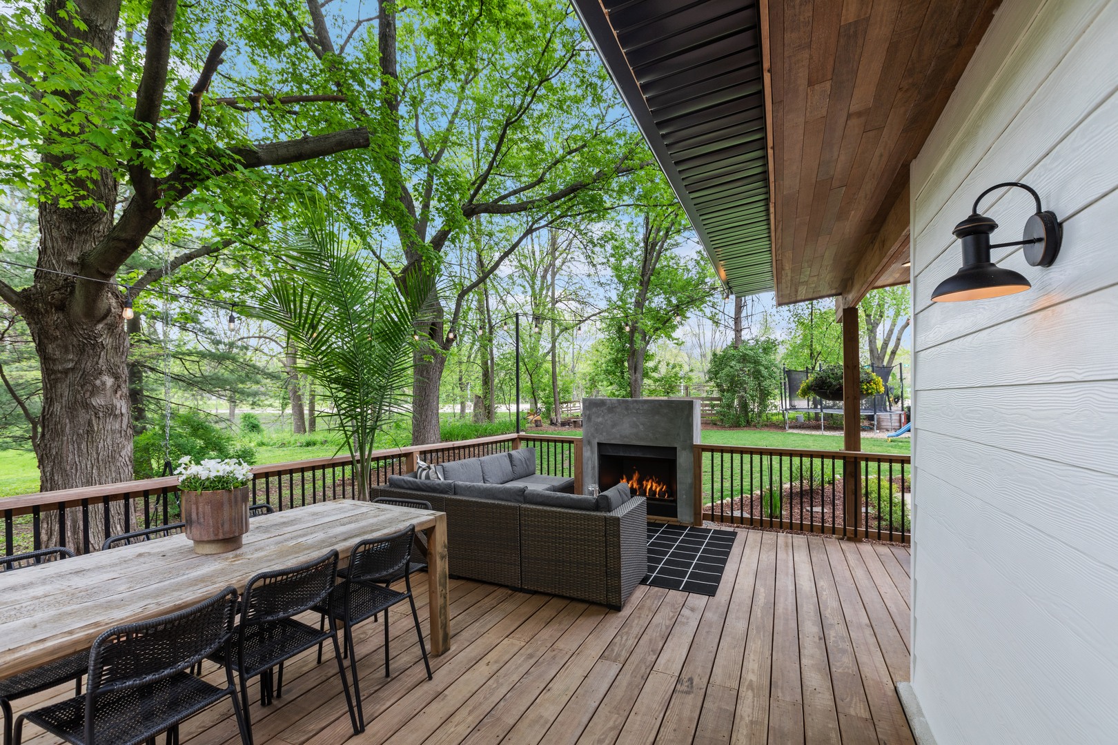 112 Beachway Drive Fox River Grove, IL 60021 - Photo 37 of 37 a view of a deck with furniture and a backyard
