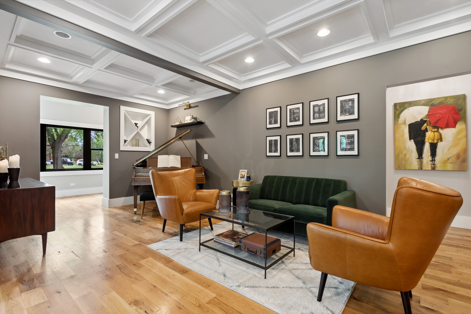 112 Beachway Drive Fox River Grove, IL 60021 - Photo 9 of 37 a living room with furniture and a wooden floor