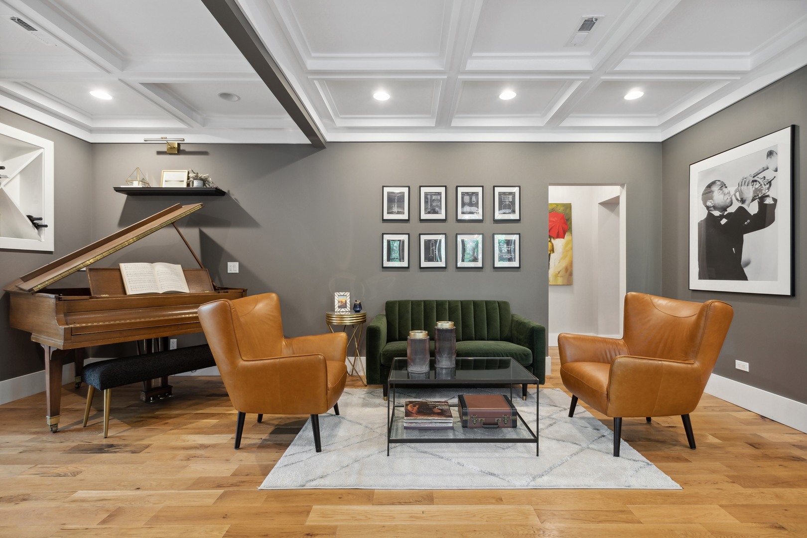 112 Beachway Drive Fox River Grove, IL 60021 - Photo 10 of 37 a living room with furniture a ceiling fan and a rug
