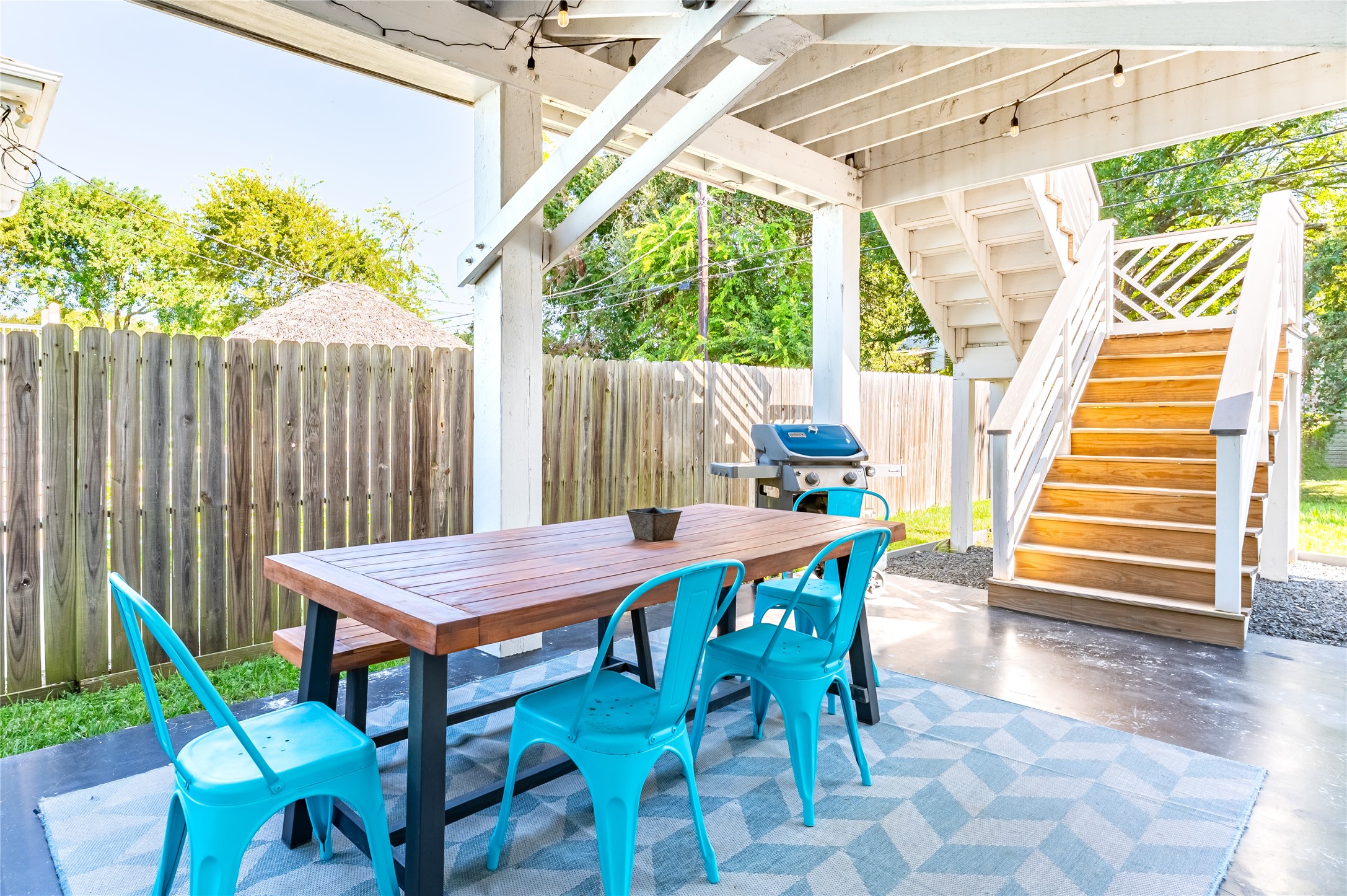 3817 Avenue R Galveston, TX 77550 - Photo 31 of 35 a view of a patio with table and chairs
