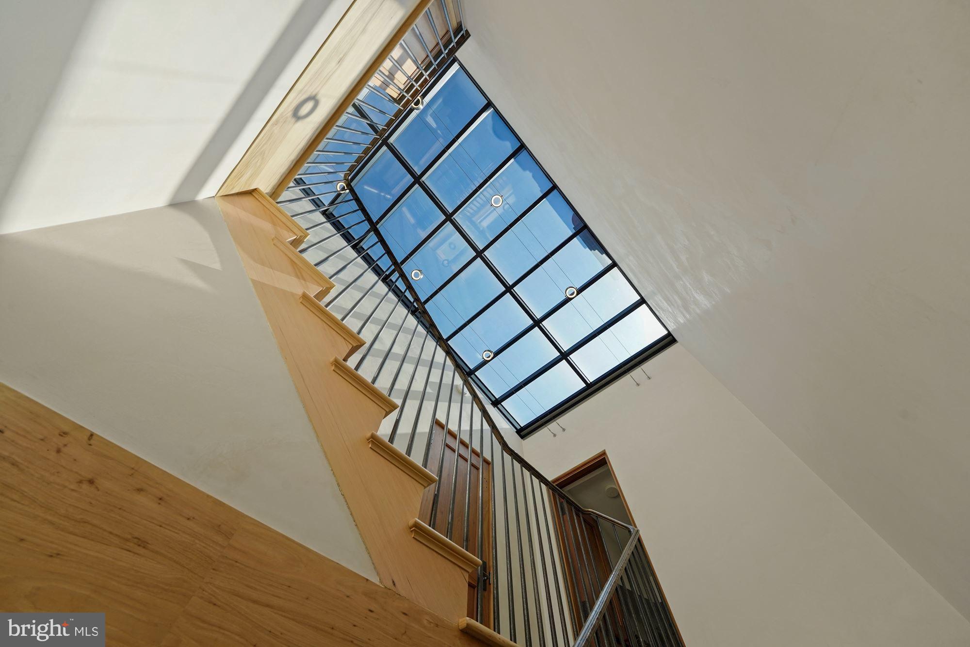 1711 S Street Northwest Washington, DC 20009 - Photo 36 of 50 Stairs and Skylight Detail to Roof Terrace