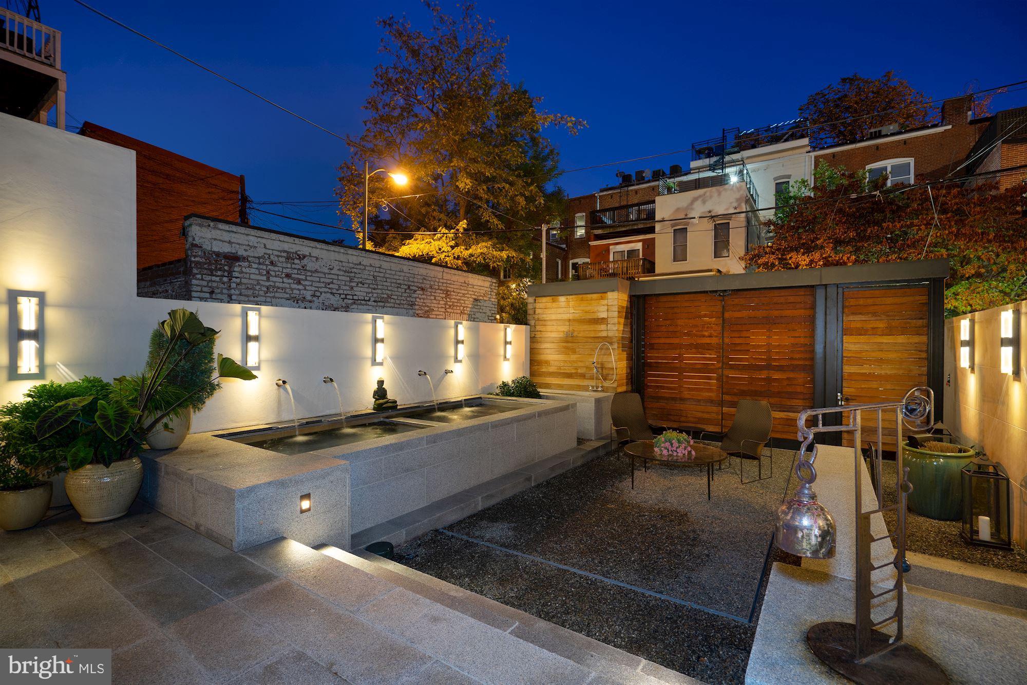 1711 S Street Northwest Washington, DC 20009 - Photo 49 of 50 Night exposure of rear Terrace