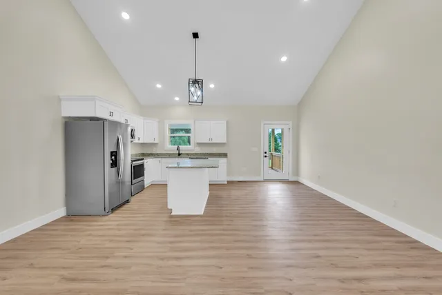 a house view with a garden space