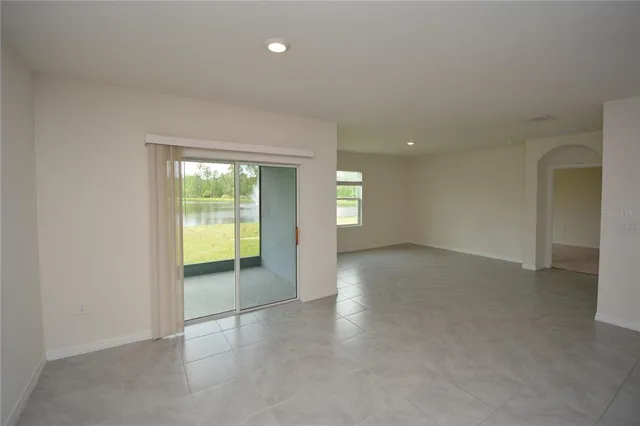 an empty room with a window