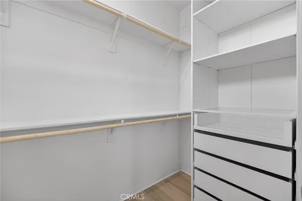 a close view of closet