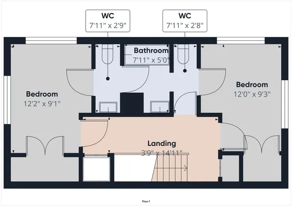 a picture of a table with chairs in it