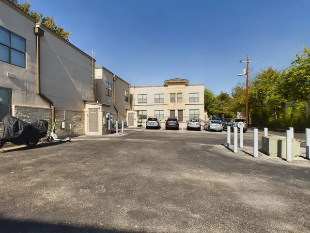 a car parked in front of a building