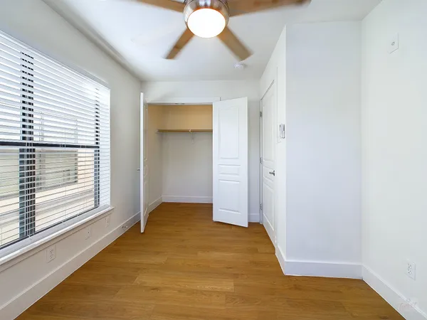 a view of livingroom with window and hardwood floor