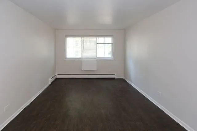 an empty room with a window