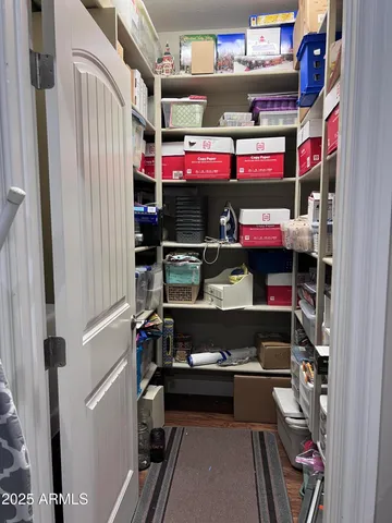 a room with storage and utility