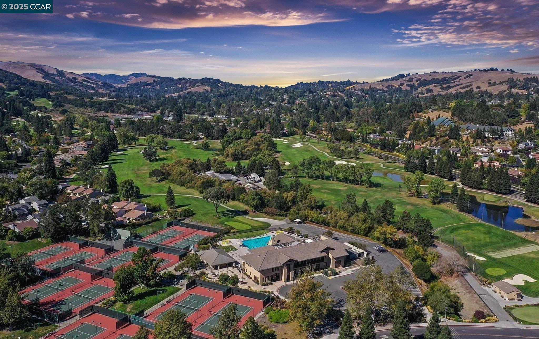 20 Tamarisk Moraga, CA 94556 - Photo 11 of 18 an aerial view of residential house with outdoor space and mountain view