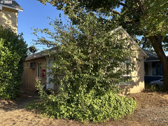 a view of a house with a tree