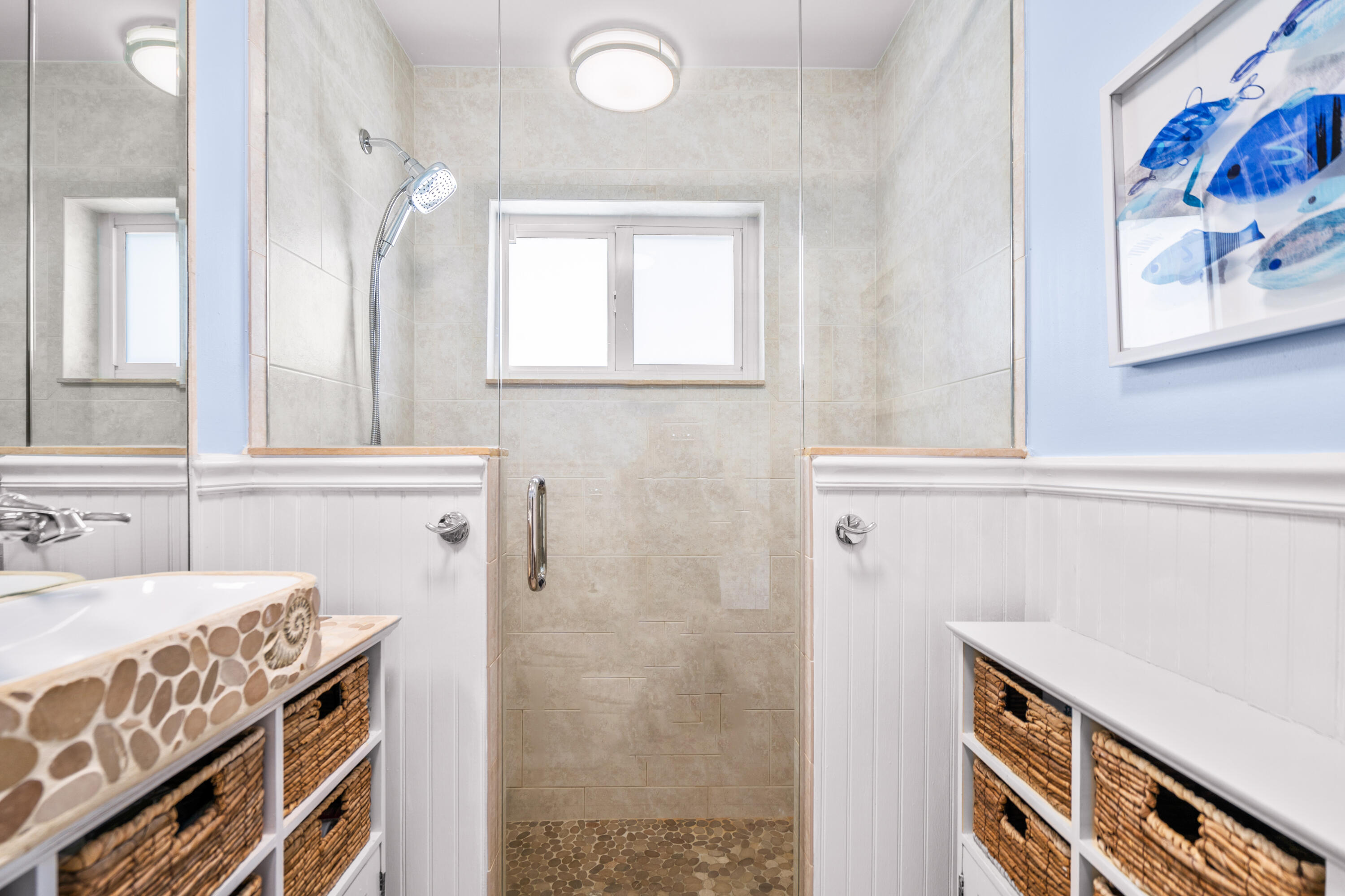 130 Lorelane Place Key Largo, FL 33037 - Photo 18 of 67 a bathroom with a sink and a mirror