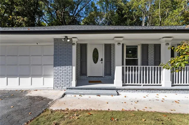 a front view of a house