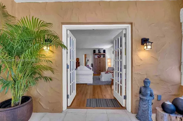 a view of living room and bathroom