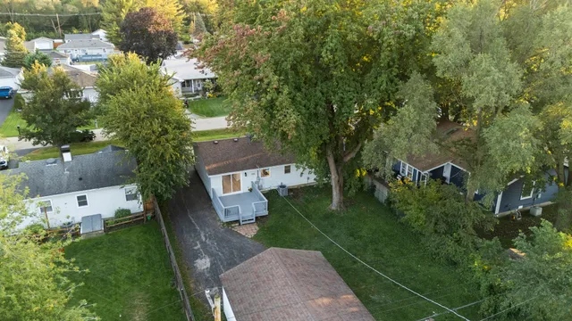 an aerial view of multiple house