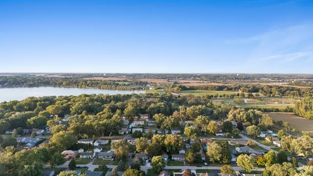 an aerial view of a city with lots of residential buildings