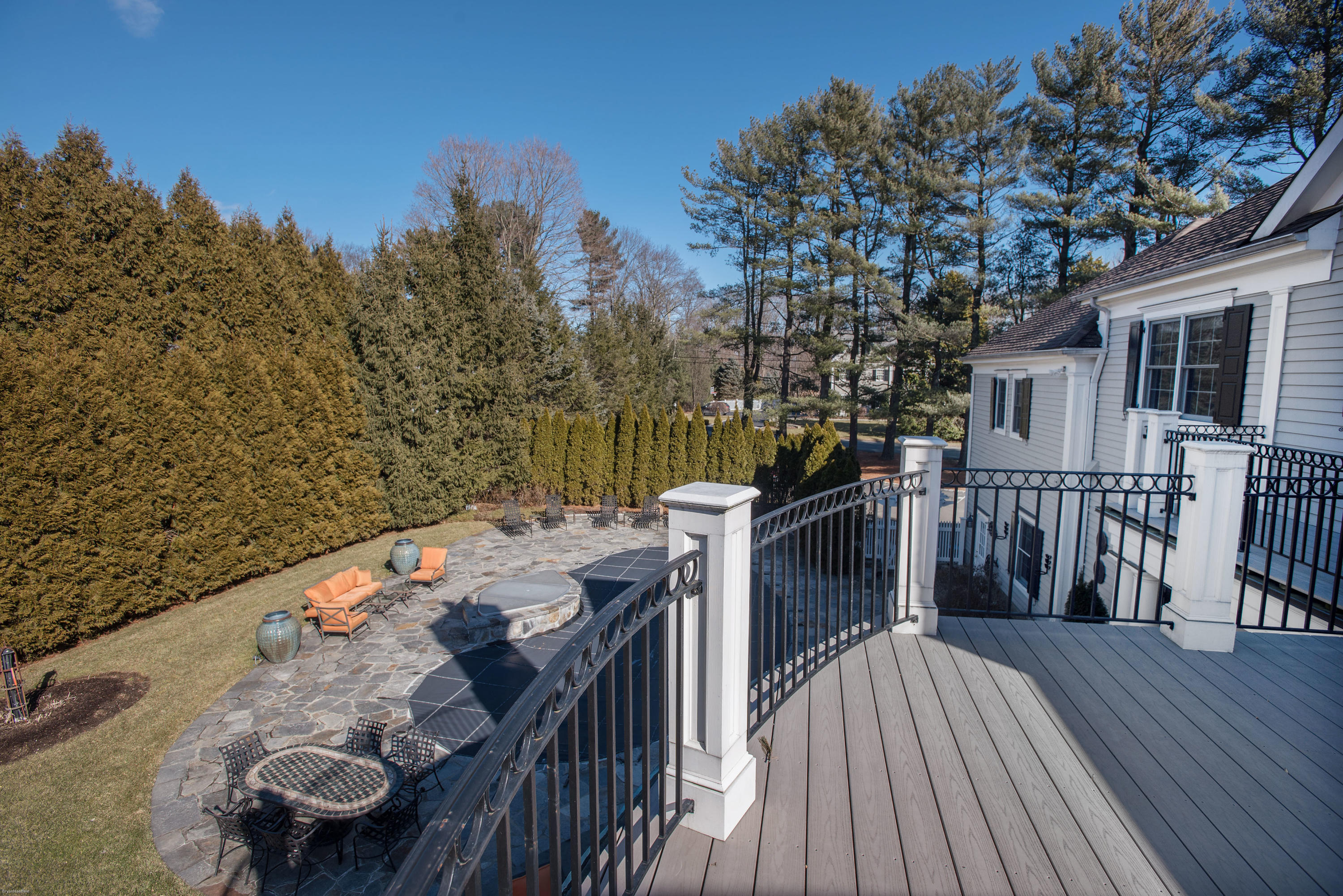 72 Conrad Road New Canaan, CT 06840 - Photo 18 of 35 View from Master Bedroom Deck